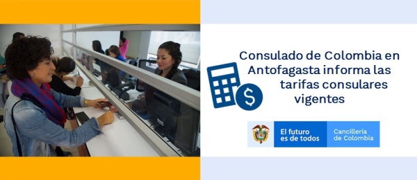 Consulte aquí las tarifas de las actuaciones consulares del Consulado de Colombia